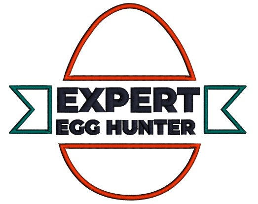Expert Egg Hunter Easter Egg Applique Machine Embroidery Design Digitized