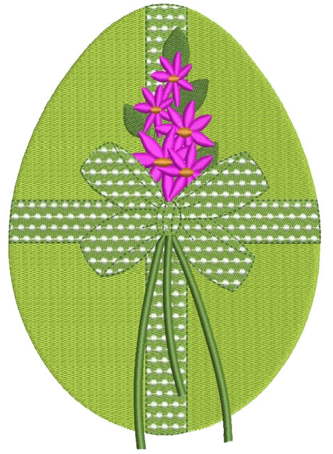 Fancy Decorative Easter Egg Filled Machine Embroidery Digitized Design Pattern