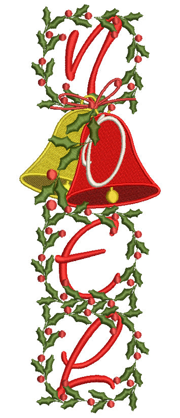 Fancy Christmas Bells Filled Machine Embroidery Design Digitized Pattern
