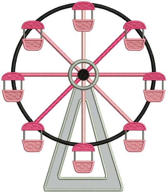 Ferris Wheel Applique Machine Embroidery Design Digitized Pattern