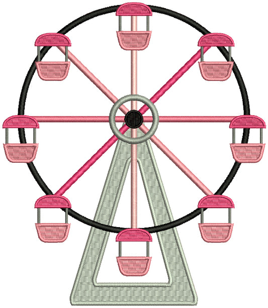 Ferris Wheel Filled Machine Embroidery Design Digitized Pattern