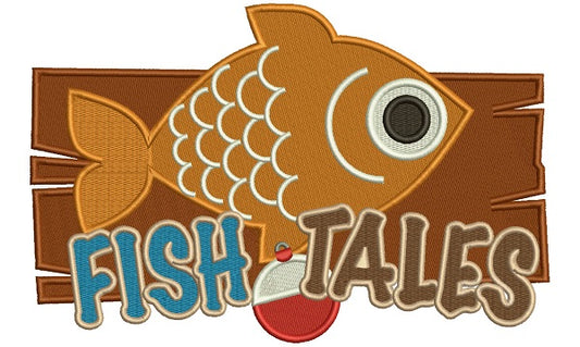 Fish Tales Filled Machine Embroidery Design Digitized Pattern