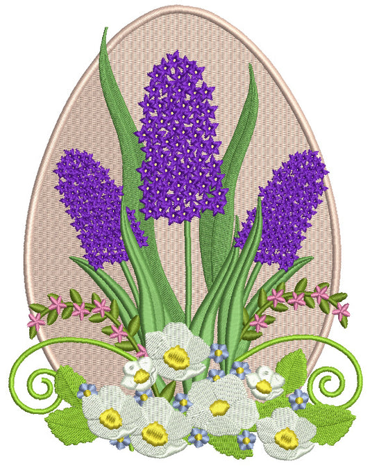 Flowers Leaves And Dasies Filled Machine Embroidery Design Digitized Pattern