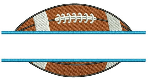 Football Split Sport Machine Embroidery Digitized Design FIlled Pattern- Instant Download - 4x4 , 5x7, and 6x10 hoops