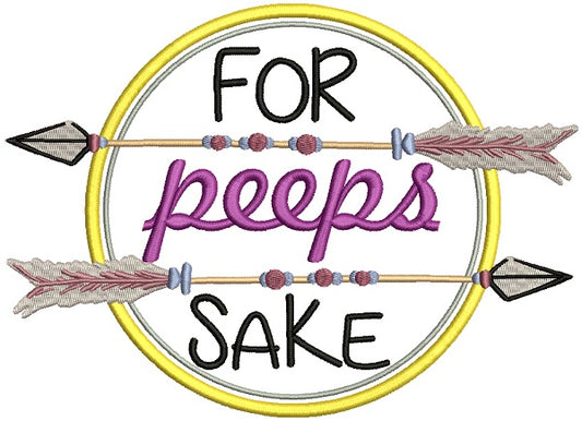 For Peeps Sake Two Arrows Filled Easter Machine Embroidery Design Digitized Pattern