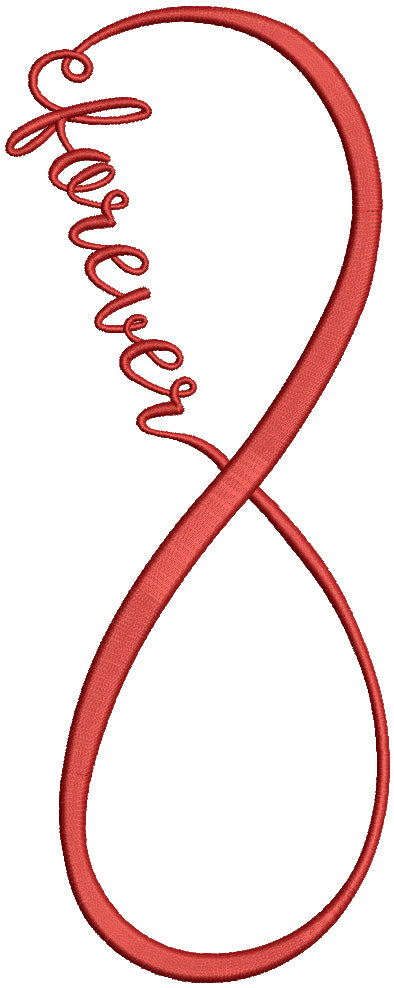 Forever Infinity Filled Machine Embroidery Design Digitized Pattern