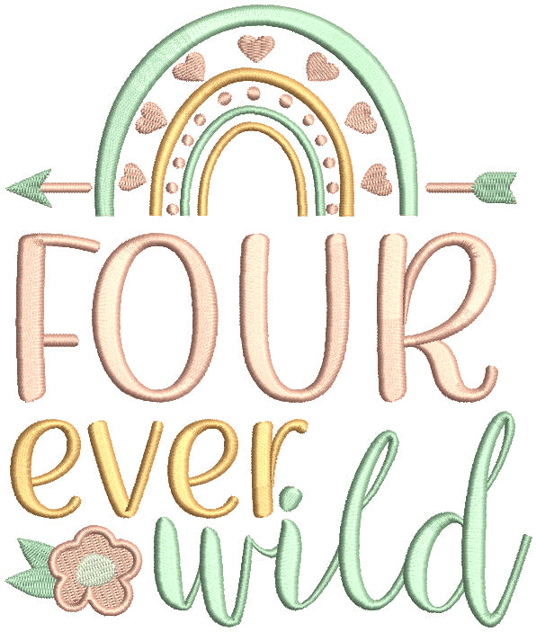 Forever Wild Filled Machine Embroidery Design Digitized Pattern