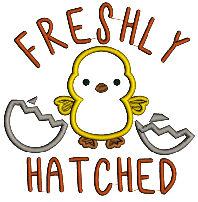 Freshly Hatched Baby Chick Easter Applique Machine Embroidery Design Digitized Pattern