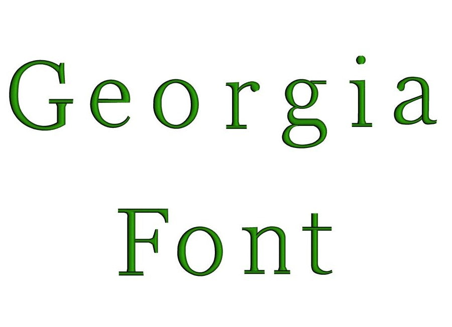Georgia Script Machine Embroidery Font Upper and Lower Case 1 2 3 inch ...