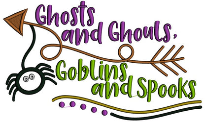 Ghost And Ghouls Gablins And Spooks Applique Halloween Machine Embroidery Design Digitized Pattern