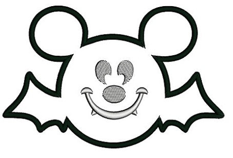 Ghost of MIkey Ears Halloween Applique Machine Embroidery Digitized Design Pattern - Instant Download - 4x4 , 5x7, 6x10