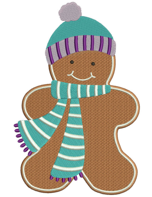 Ginger Bread Man Christmas Filled Machine Embroidery Digitized Design Pattern