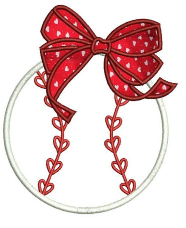 Girl Baseball with Bow Applique Machine Embroidery Digitized Design Pattern - Instant Download - 4x4 , 5x7, and 6x10 -hoops