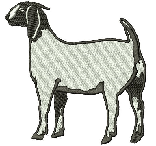 Goat Animal Filled Machine Embroidery Design Digitized Pattern