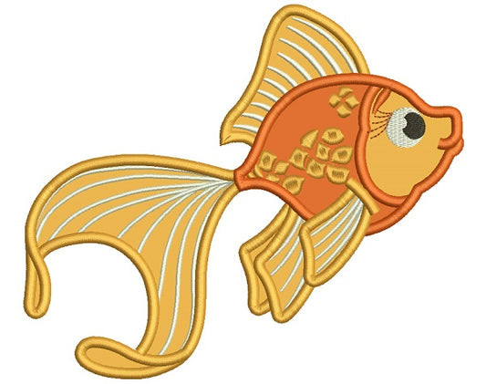 Goldfish Applique Machine Embroidery Design Digitized Pattern