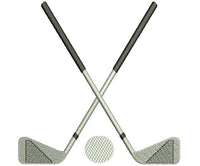 Golf Club Machine Embroidery Digitized Design Filled Sport Pattern - Instant Download - 4x4 , 5x7, 6x10