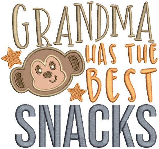Grandma Has The Best Snacks Applique Machine Embroidery Design Digitized Pattern
