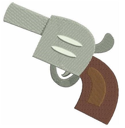Gun (Pistol) Machine Embroidery Digitized Design Filled Pattern - Instant Download Digitized Pattern -4x4 , 5x7, and 6x10 hoops