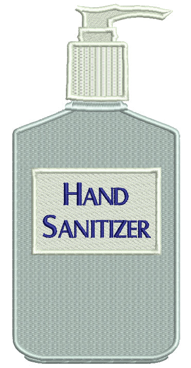 Hand Sanitizer Filled Machine Embroidery Design Digitized Pattern