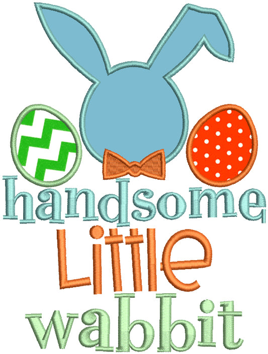 Handsome Little Wabbit Easter Applique Machine Embroidery Design Digitized