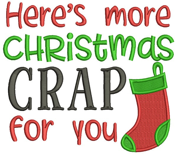 Here Is More Christmas Crap For You Filled Machine Embroidery Design Digitized Pattern