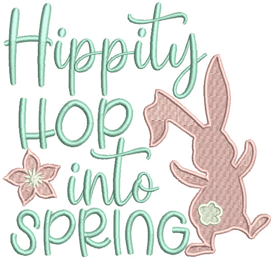 Hippity Hop Into Spring Easter Filled Machine Embroidery Design Digitized Pattern