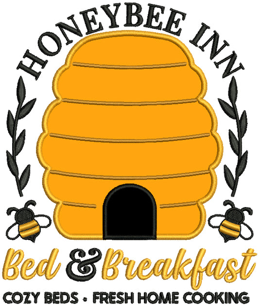 Honeybee Inn Bed And Breakfast Applique Machine Embroidery Design Digitized Pattern
