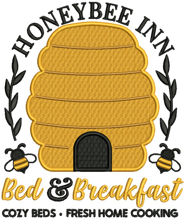 Honeybee Inn Bed And Breakfast Filled Machine Embroidery Design Digitized Pattern