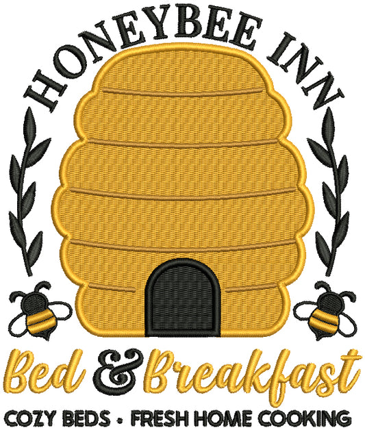 Honeybee Inn Bed And Breakfast Filled Machine Embroidery Design Digitized Pattern