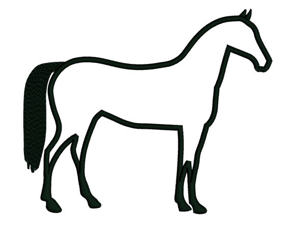 Horse Applique Machine Embroidery Digitized Design Animal Pattern