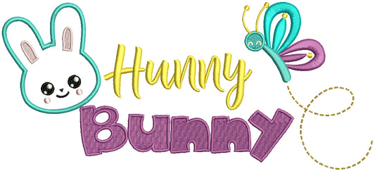 Hunny Bunny Easter Applique Machine Embroidery Design Digitized