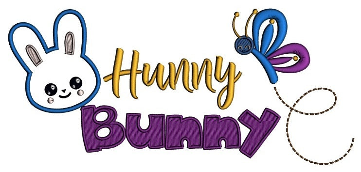 Hunny Bunny Easter Applique Machine Embroidery Design Digitized