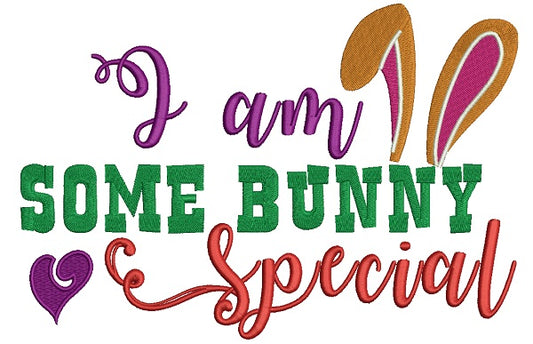 I am Some Bunny Special Easter Filled Machine Embroidery Design Digitized Pattern