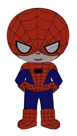 Instant Download Cute Boy Spider man's Little Brother (hands in) Machine Embroidery Design