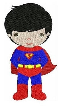 Instant Download Cute Boy Superman's Little Brother (hands in) Machine Embroidery Design