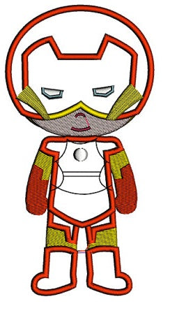 Instant Download Cute Iron man's Little Brother Superhero Machine Embroidery Applique Design
