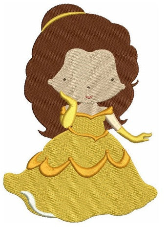 Instant Download Cute Princess Belle's Little Cousin Machine Embroidery Design
