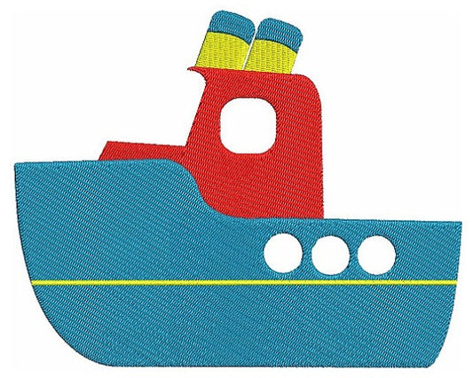 Instant Download Little Cute Boat Embroidery Design