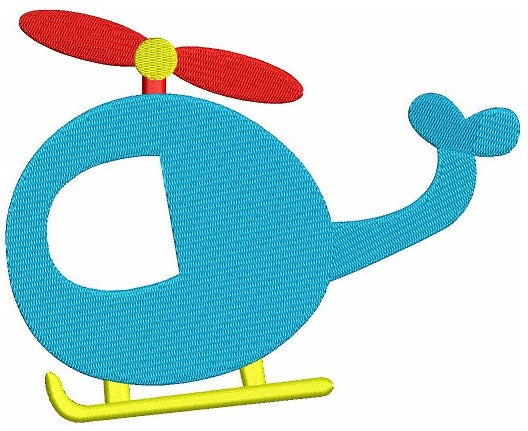 Instant Download Little Helicopter Machine Embroidery Design
