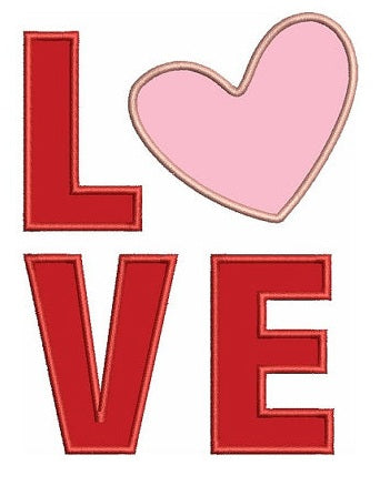 Instant Download Love Applique comes in three sizes to fit 4x4 , 5x7, and 6x10 hoops