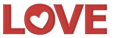 Instant Download Love with heart Machine Embroidery Design comes in three sizes to fit 4x4 , 5x7, and 6x10 hoops