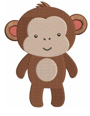 Instant Download Monkey African Animal Machine Embroidery Design