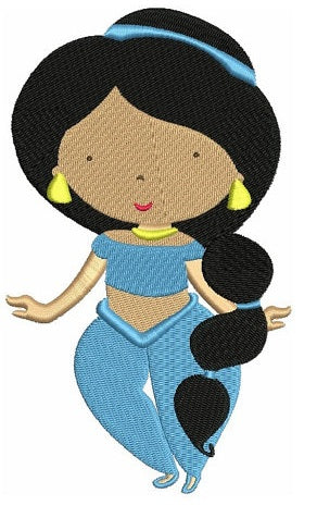 Instant Download Princess Jasmine's Big Sister Machine Embroidery Design