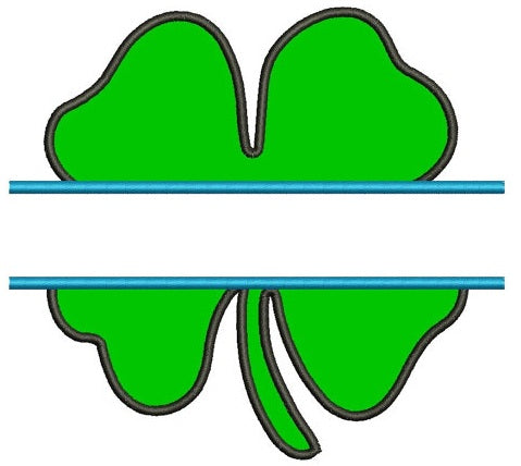 Irish Clover Split Applique shamrock - St Patrick's Day- Machine Digitized Design Pattern - Instant Download - 4x4 , 5x7, and 6x10 -hoops
