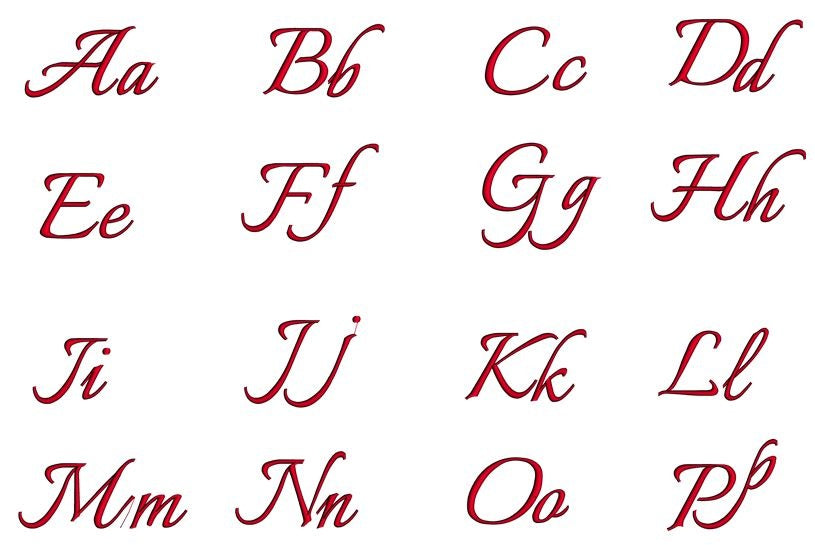 Italian Calligraphy Fonts Italy Lettering Text Writing Handwritten