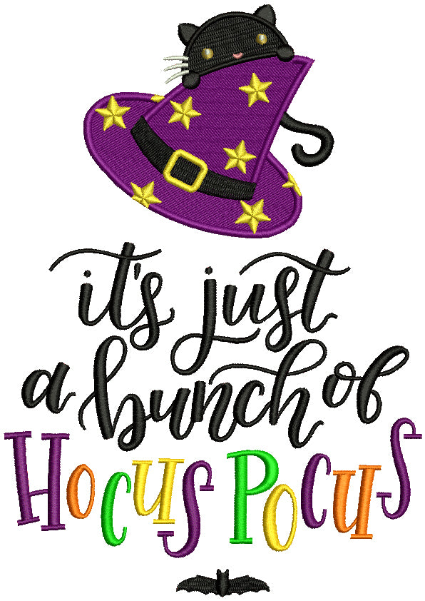 It's Just Bunch Of Hokus Pocus Halloween Filled Machine Embroidery Design Digitized Pattern