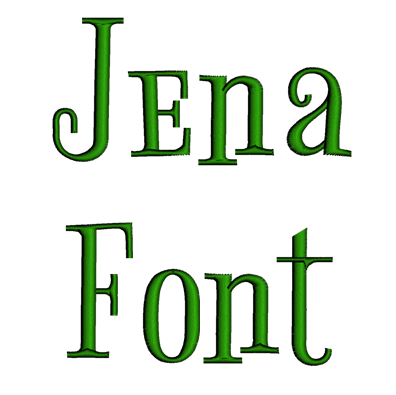 Jena Font Machine Embroidery Script Upper and Lower Case 1 2 3 inches