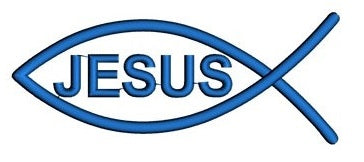 Jesus Fish (Christian Ichthys) Applique Machine Embroidery Digitized Design Pattern - Instant Download - 4x4 , 5x7, and 6x10 -hoops