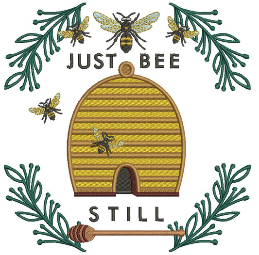 Just Bee Still Filled Machine Embroidery Design Digitized Pattern