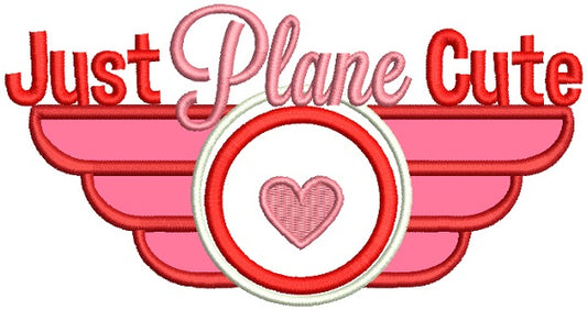 Just Plance Cute Love Aviation Applique Machine Embroidery Design Digitized Pattern